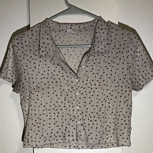 Button down flower-y crop top.